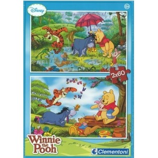 PUZZLE CLEMENTONI DISNEY WINNIE DE PLUȘ 2 x 60 PIESE (Set de 6)