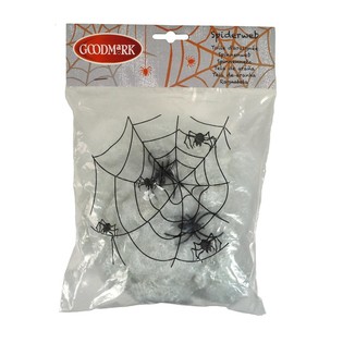 P&acirc;nză de Păianjen Decorativă Halloween cu 2 Păianjeni (4 buc.)