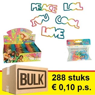 ***OFERTĂ BULK*** BRĂȚĂRI LUCKY BANDS PENTRU COPII - MODEL: CUVINTE (288 buc.)