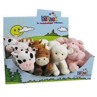 ANIMALE DE FERMĂ DIN PLUȘ DE LUX, 4 MODELE ASORTATE &Icirc;N DISPLAY (12 buc.)