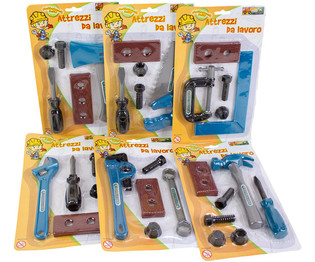 Set unelte pentru copii pe card (48 buc.)