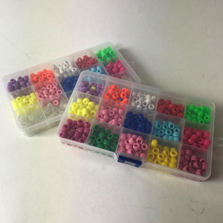 Set mărgele &icirc;n cutie de depozitare - Mix culori (12 buc.)