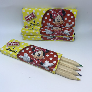 Disney - Minnie Mouse Set 4 Creioane Colorate Mici %n Cutie (48 buc.)