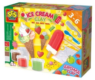 SES Plastilină, Set preparare &icirc;nghețată (4 culori) (1 buc.)