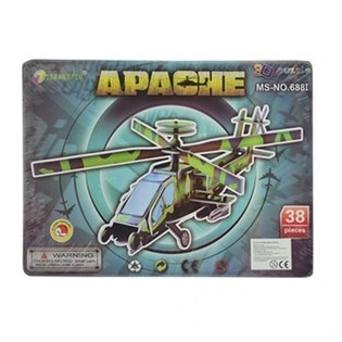Puzzle 3D mare &ndash; Elicopter Apache (3 buc.)