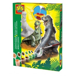 SES Turnat și Pictat Gips - Dino T-Rex (1 buc.)