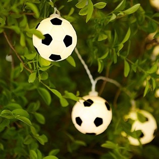 Ghirlandă Luminoasă Fotbal ALB/NEGRU 10 becuri (9 buc.)