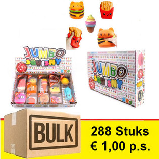 *** OFERTĂ BULK *** JUMBO SQUISHY &icirc;n Display (288 buc.) - HIT!