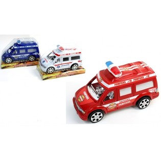 Vehicule de Poliție și Ambulanță cu Fricțiune pe Blister (6 buc.)