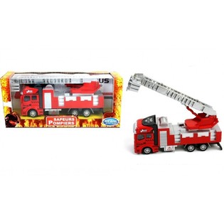 Mașină de pompieri mare din metal cu pull back (2 buc.)