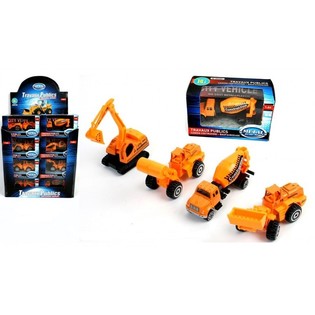 MIX VEHICULE DE CONSTRUCȚII DIN METAL TURNAT (24 buc.)