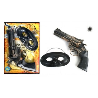 Pistol Western + Mască pe Card (12 buc.)