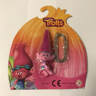 Figurină Trolls cu lanț pe carton (12 buc.)