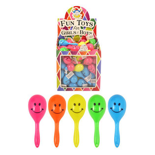 Mici maracas cu smiley - Display (108 buc.)