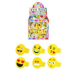 Inele pentru copii model: Smiley &icirc;n display (156 buc.)