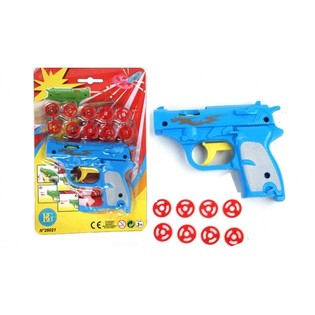 Pistol de jucărie cu discuri pe carton (24 buc.)