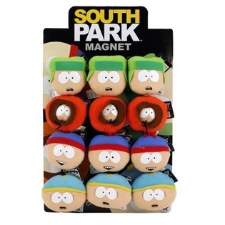 MAGNEȚI DIN PLUȘ SOUTH PARK, 7CM, PE DISPLAY (12 buc.)