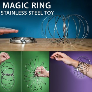 Inele Magice / Flow Rings - Kinetic 3D Magic Ring - ARGINTIU | PE CARD (12 buc.)