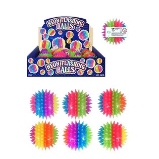 MINGI SĂLTĂREȚE MARI NEON SPIKEY LUMINOASE, 7,5 cm. &Icirc;N DISPLAY (12 buc.)