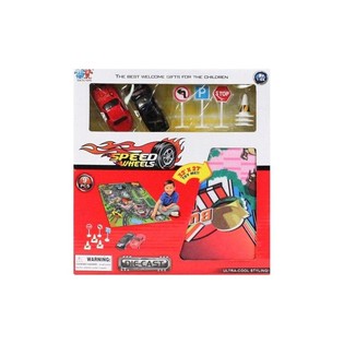 SET MAȘINUȚE DIE CAST CU COVORAȘ DE JOACĂ (6 buc.)