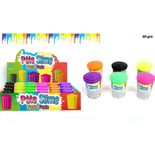 SLIME COLORAT &Icirc;N BUTOI (80 GRAME) &Icirc;N DISPLAY (24 buc.)
