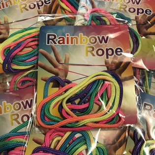 RAINBOW ROPE - Sfori Curcubeu Multicolore (12 buc)