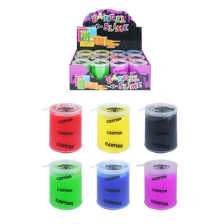 Slime colorat &icirc;n butoi &icirc;n display (12 buc.)