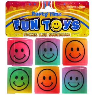 6 BUCĂŢI MINI ARCURI SMILEY &Oslash;3.5 CM &Icirc;N PUNGĂ (6 PUNGI)