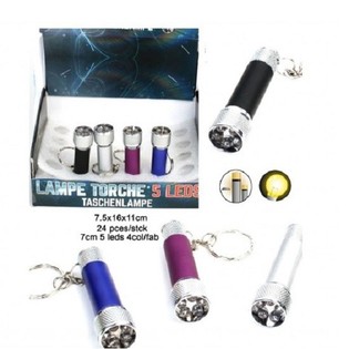 Lanternă cu 5 LED-uri și Breloc &icirc;n Display (24 buc.)