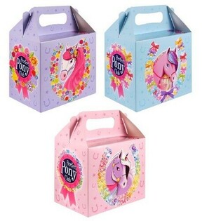 Cutie Meniu Copii &ndash; Ponei &ndash; 14 x 9,5 x 18 cm (6 buc.)