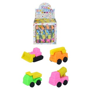 GUME DE ȘTERS MODEL: VEHICULE DE CONSTRUCȚII &Icirc;N DISPLAY (112 buc.)