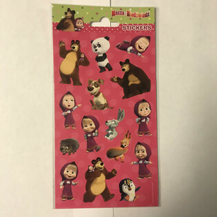 Stickere MASHA ȘI URSUL, Dim. 20 x 10 cm (10 buc.)