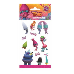Tatuaje Temporare Trolls - 20 x 10 cm (10 buc.)