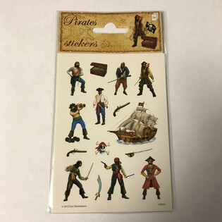 FOAIE CU STICKERE: PIRAȚI, Dim. 16 x 9 cm (10 buc.)