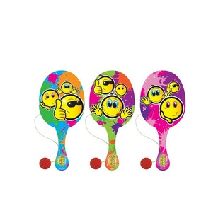 Joc Paletă cu Minge pe Elastic Smiley (12 buc.)