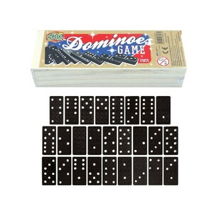 JOC DOMINO &Icirc;N CUTIE DE LEMN (12 buc.)