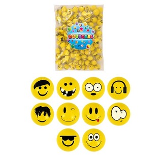 Mingi săltărețe Smiley, 3,3 cm (100 buc.)