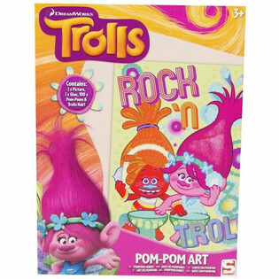 TROLLS CREEAZĂ-ȚI PROPRIA OPERĂ DE ARTĂ CU POMPONURI (48 buc.)