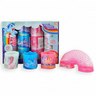 Spirală Curcubeu Unicorn &Oslash; 6 CM (12 buc.)