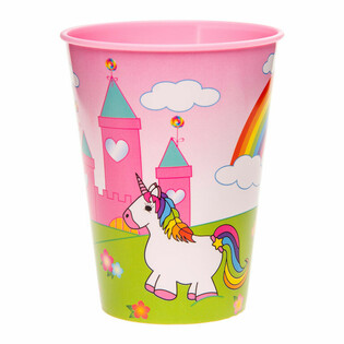 Pahar din plastic / Pahar de &icirc;nghețată Unicorn - 260 ml (12 buc.)