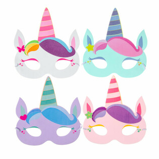Mix Măști din Spumă Unicorn (48 buc.)