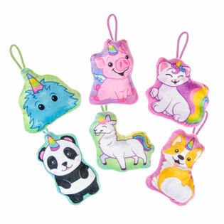 MIX JUCĂRII PLUȘ UNICORN ANIMALE - 13.5 cm (24 buc.)