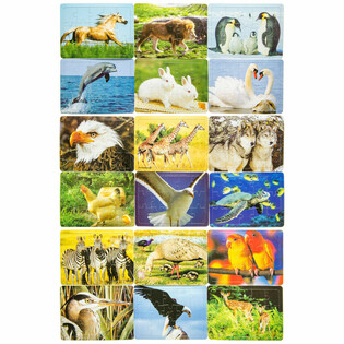 MIX Puzzle-uri Mici cu Animale (72 buc.)