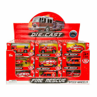 MIX DE VEHICULE DE POMPIERI DIN METAL &Icirc;N DISPLAY (36 buc.)