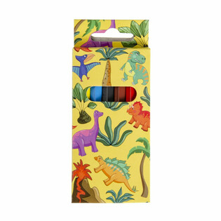 Set de 6 creioane colorate - Dinozaur (24 buc.)