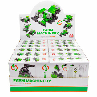 BLOCURI DE CONSTRUCȚIE BRICKS - VEHICULE AGRICOLE (12 buc.)