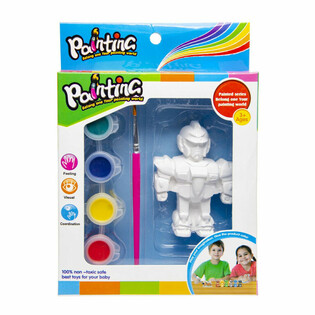 Set pictură figurine 3D - Leu / Robot / Fluture (6 buc.)
