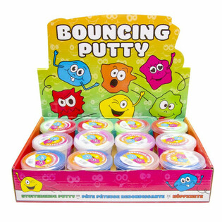 PLASTILINĂ SĂLTĂREAȚĂ - SMILEY &Icirc;N DISPLAY (12 bucăți)