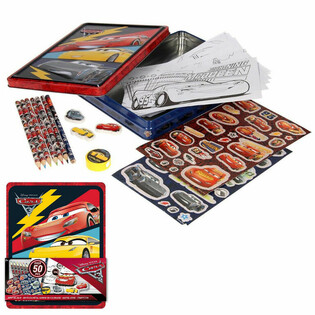 Set de Creație 3D DISNEY CARS &icirc;n Cutie Metalică (12 buc.)