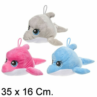 DELFIN MARE DIN PLUȘ, 35 CM - MIX CULORI (6 buc.)